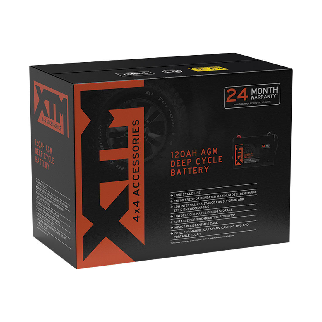 XTM Deep Cycle AGM Battery DC12-120 AGM, , scaau_hi-res