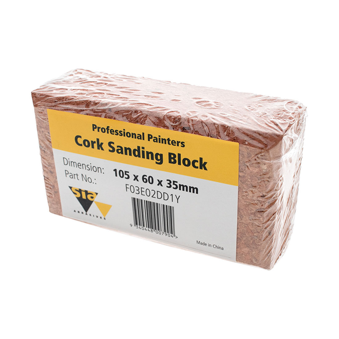 SIA Abrasives Sanding Cork Block 1 Pack, , scaau_hi-res