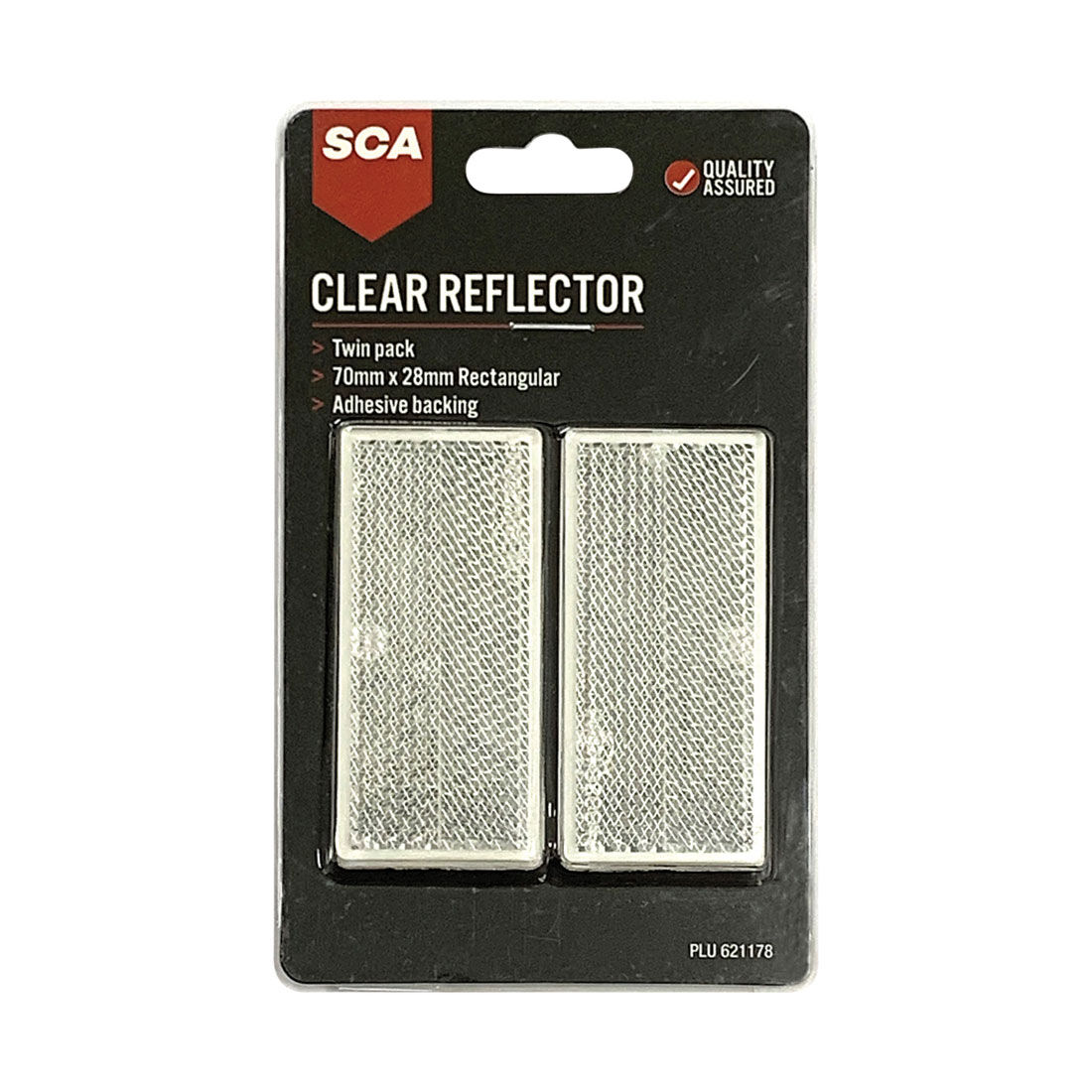 SCA Reflector Twin Pack Rectangular Clear 70, , scaau_hi-res