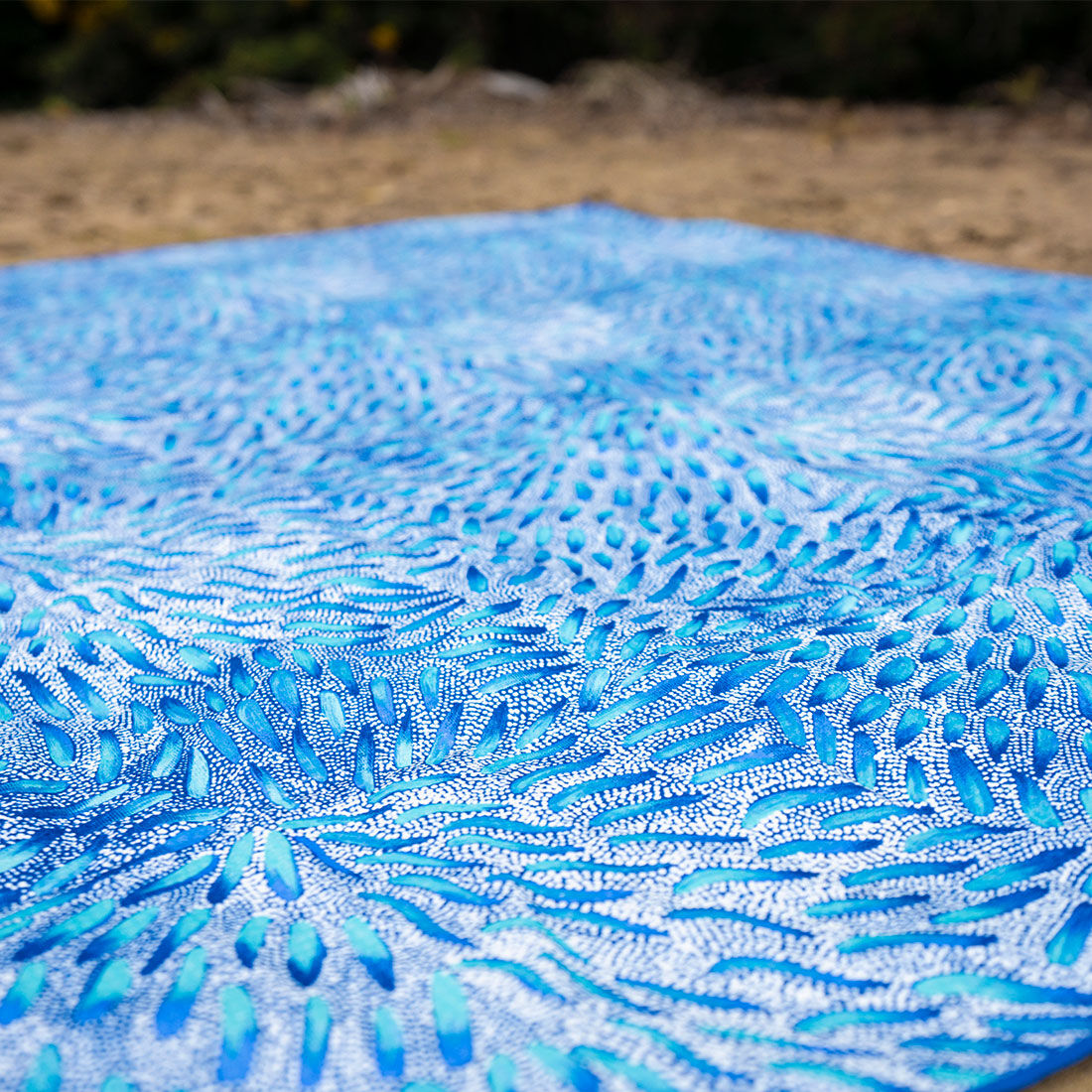 Snake Dreaming Beach Blanket Leaf 140cm x 160cm, , scaau_hi-res