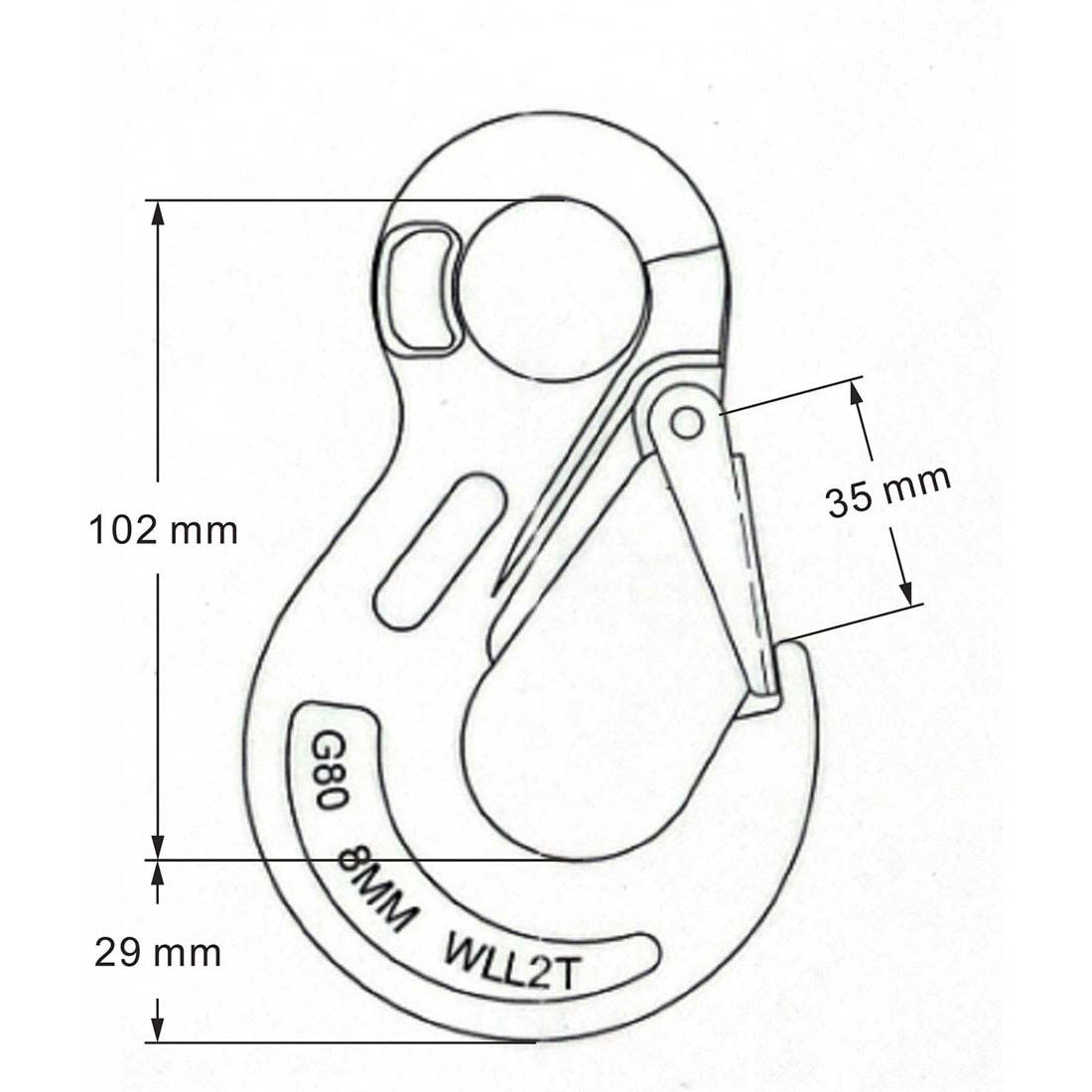 Ridge Ryder Vehicle Safety Chain 8mm 8T 2 Pack, , scaau_hi-res