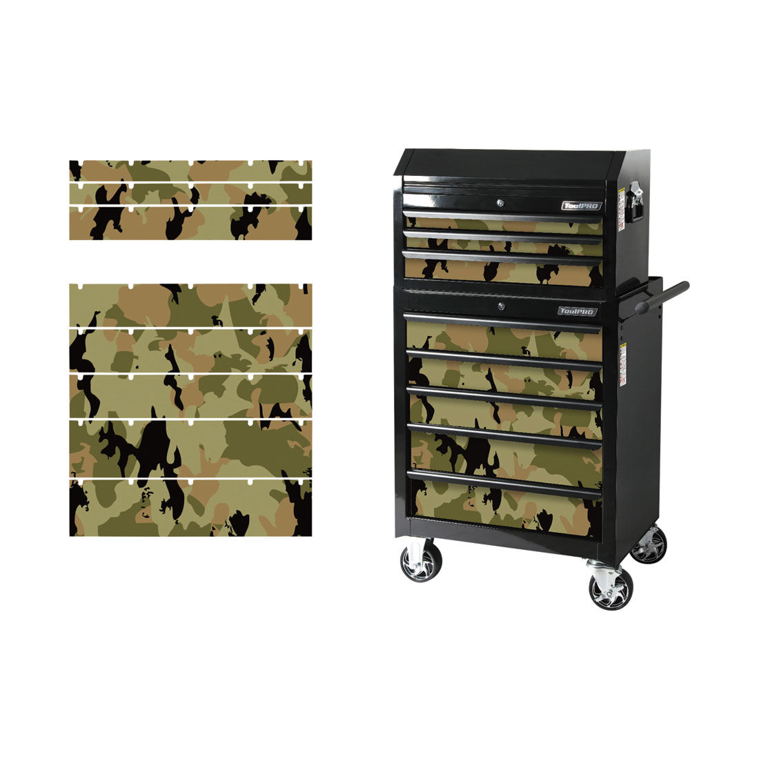 ToolPRO Tool Cabinet Magnet Fascia Set - Camouflage, Suits 26" Chest & 27" Cabinet, , scaau_hi-res