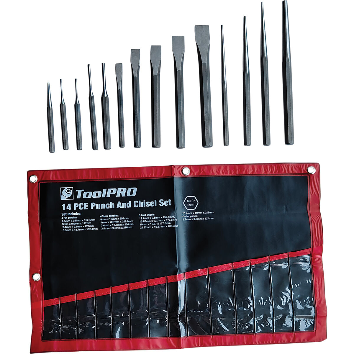 ToolPRO Punch & Chisel Set - 14 Piece, , scaau_hi-res