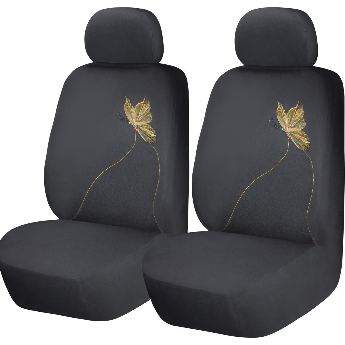 black and yellow car seat covers