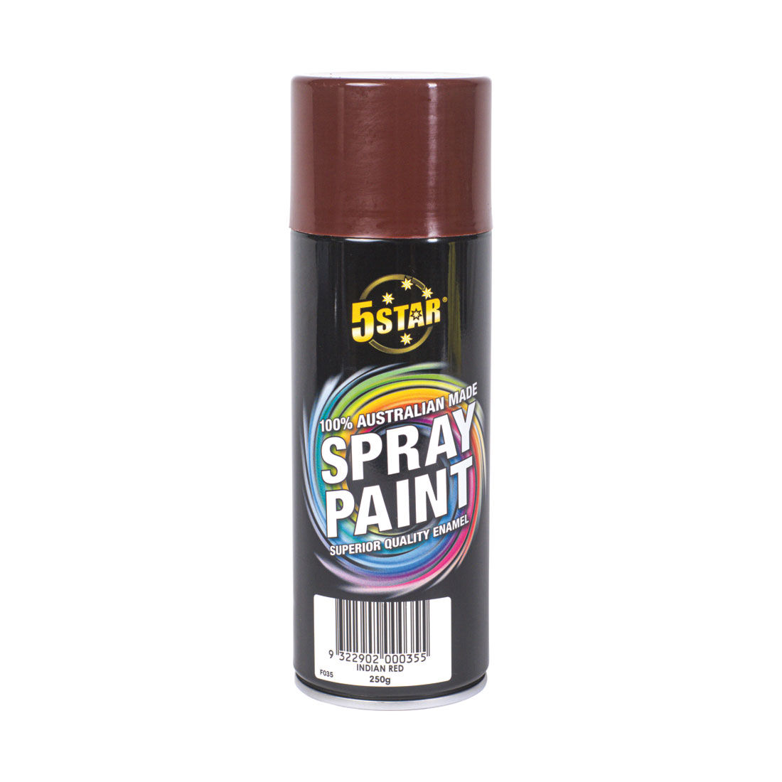 5 Star Enamel Spray Paint Indian Red 250g, , scaau_hi-res