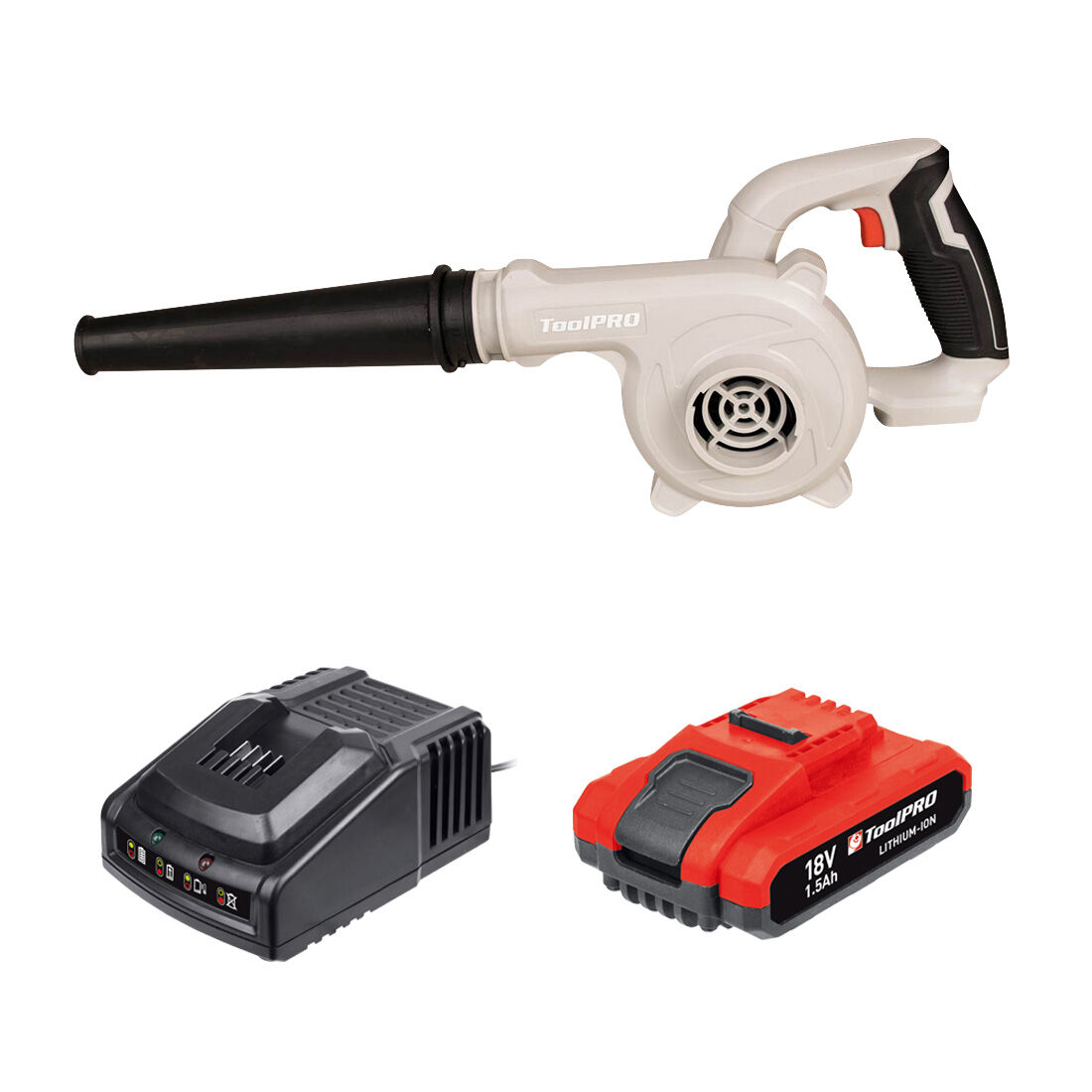 ToolPRO 18V Workshop Blower & Battery Pack With Charger Set, , scaau_hi-res