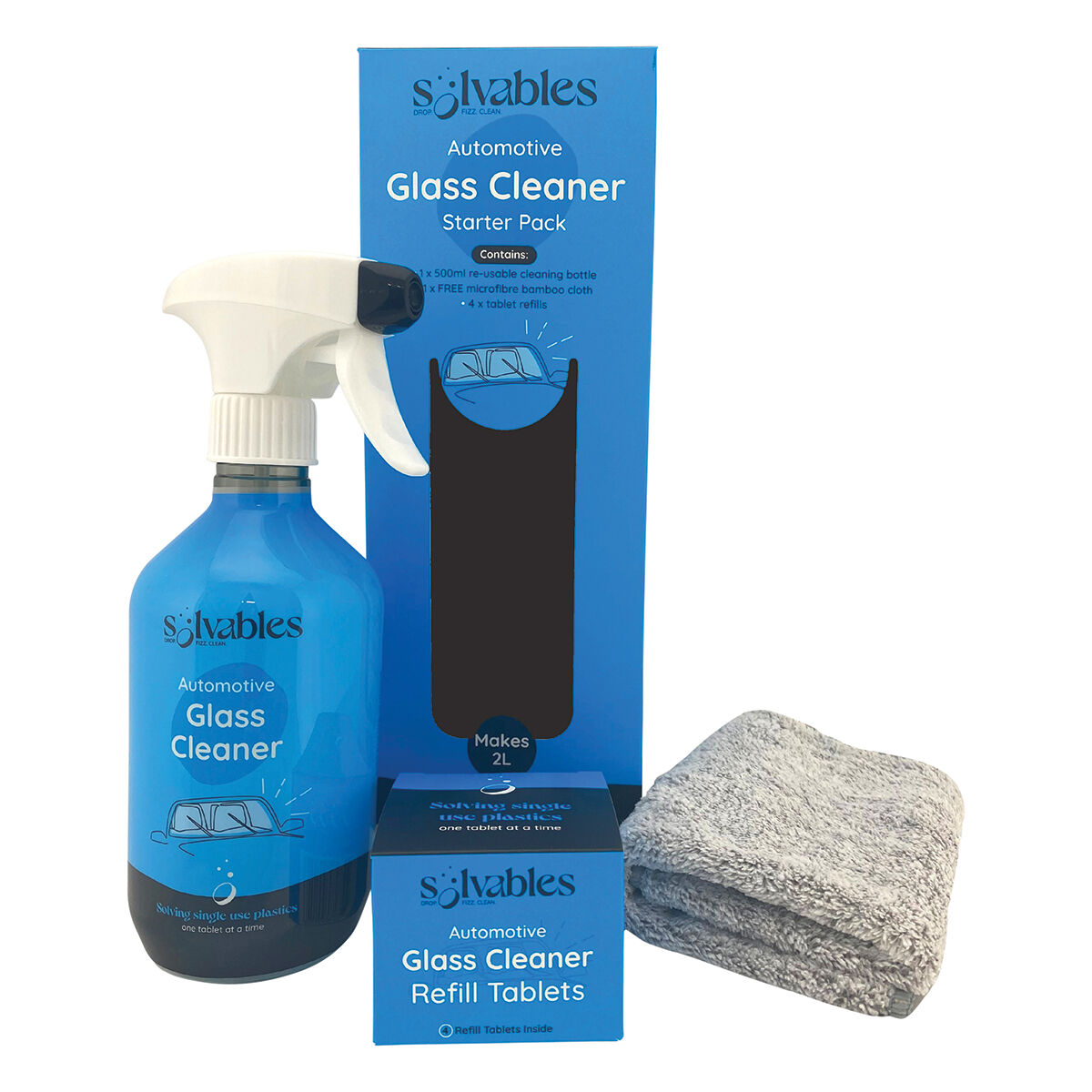 Solvables Glass Cleaner Starter Pack, , scaau_hi-res