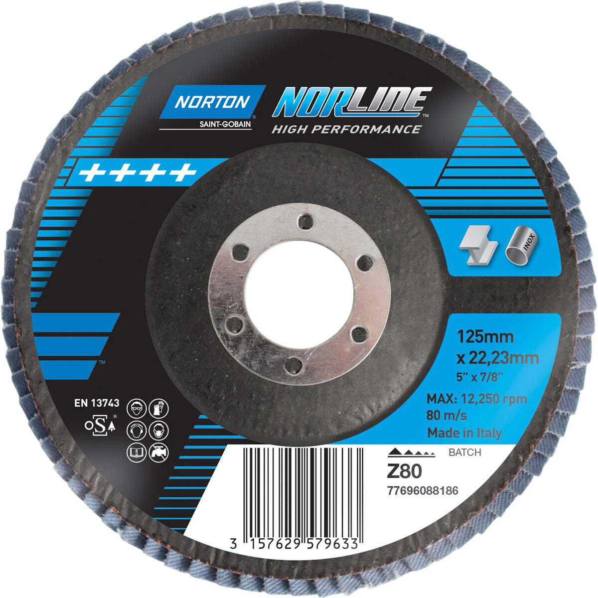 Norton Flap Disc 125mm, 80 Grit | Supercheap Auto