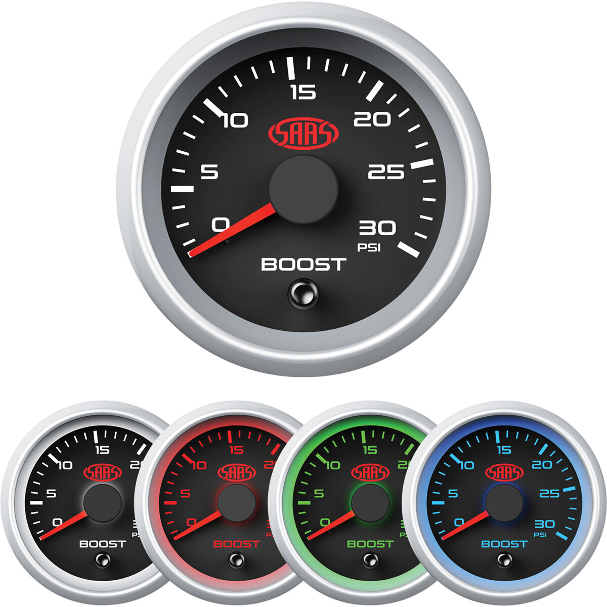 Gauge - Black Face, 52mm, Diesel Boost, , scaau_hi-res