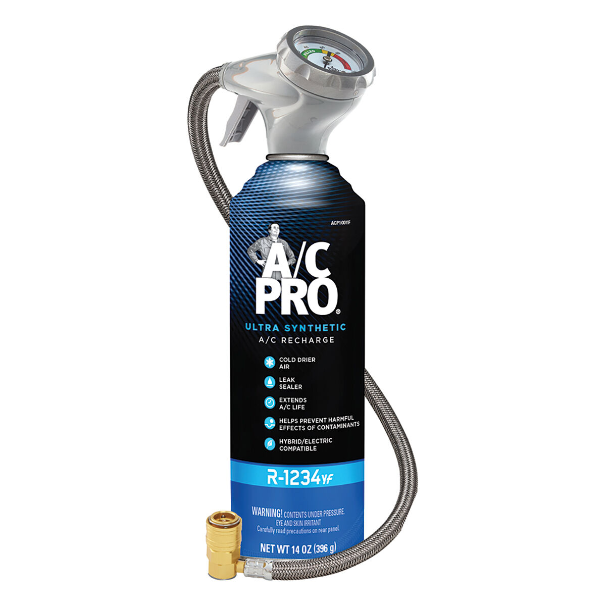 AC PRO Charge R1234YF Gas Refill & Hose 396g, , scaau_hi-res