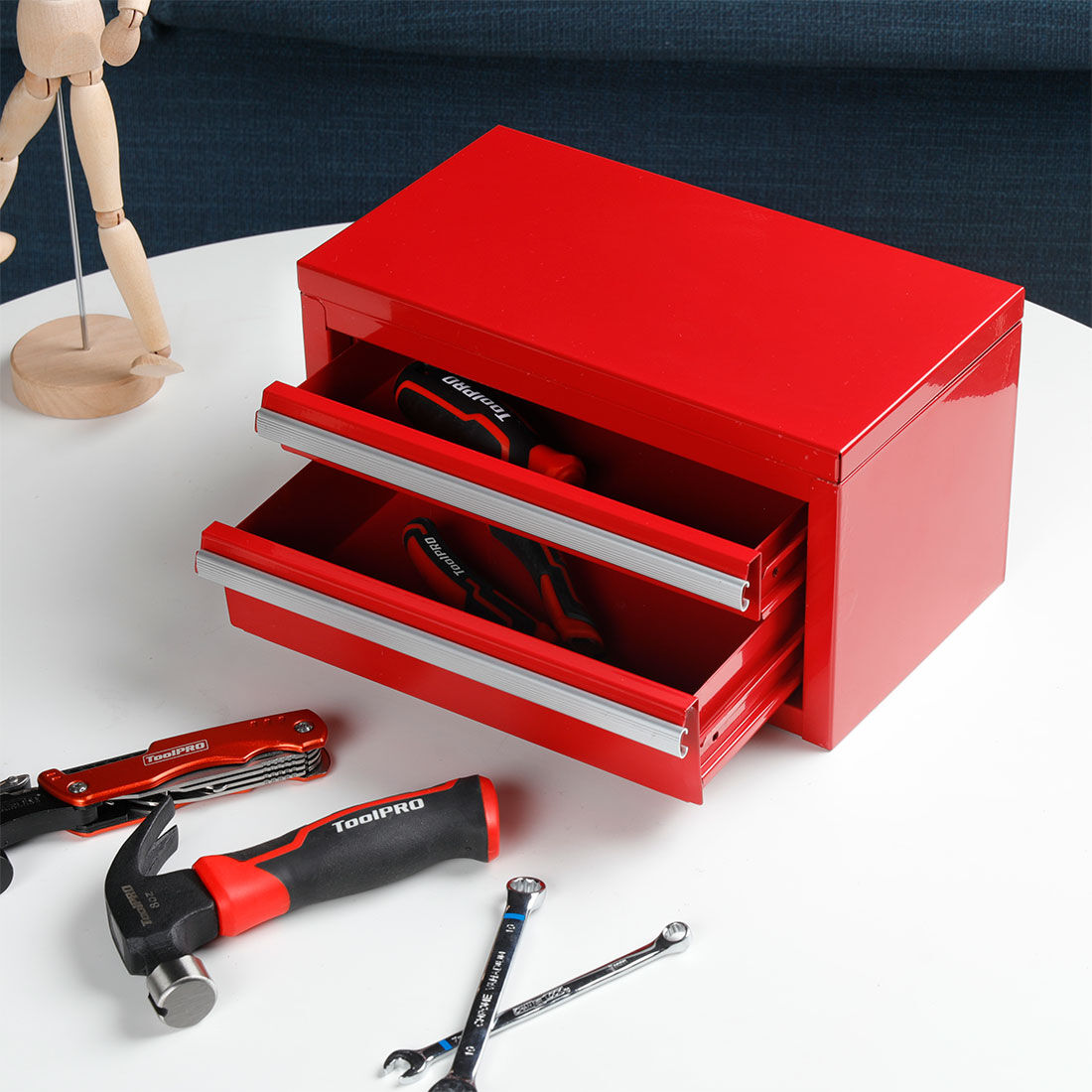 ToolPRO Miniature Tool Chest 2 Drawer Red