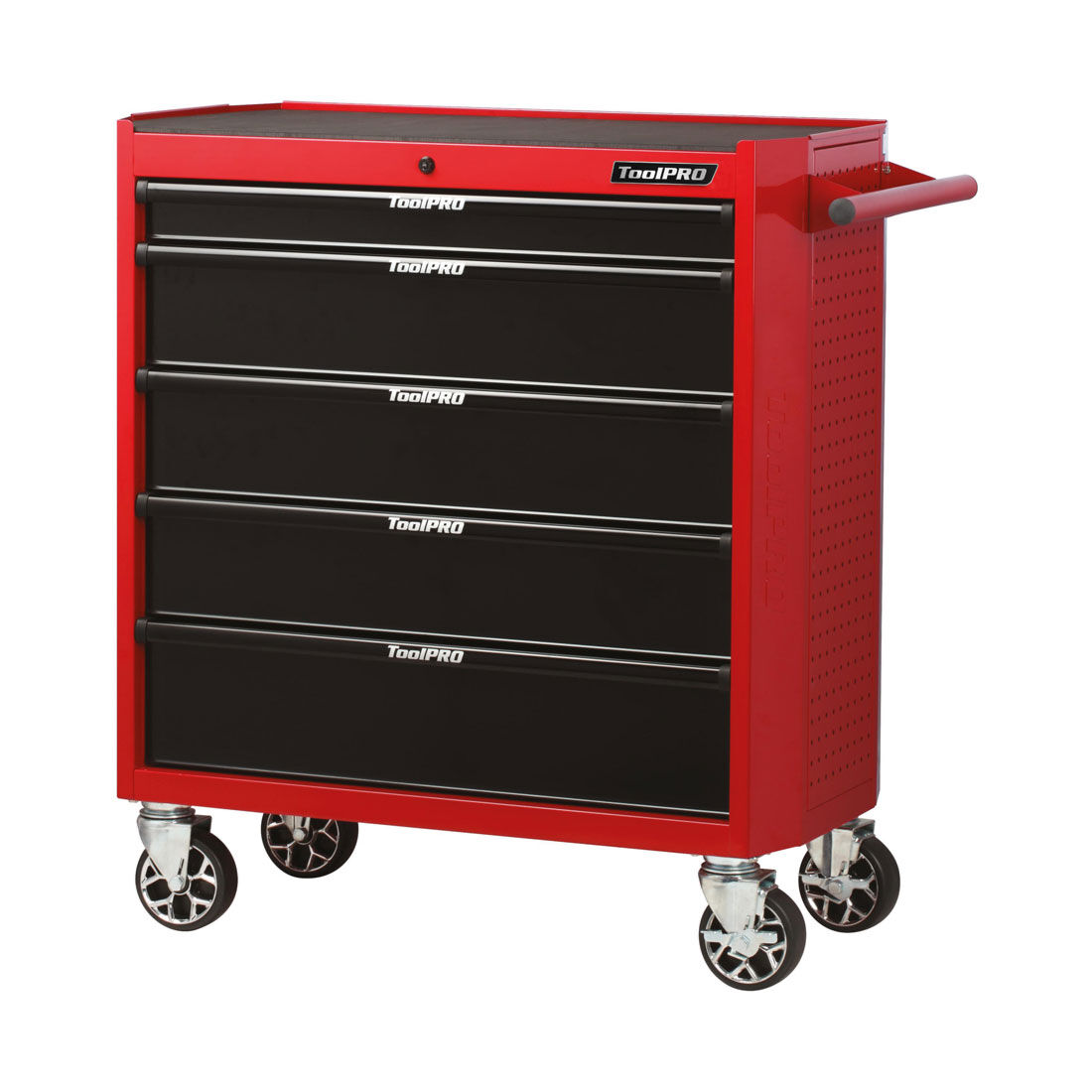 133 US PRO Red Mechanics tool chest tool box roller tool cabinet 9 Drawers  on ball bearing slides