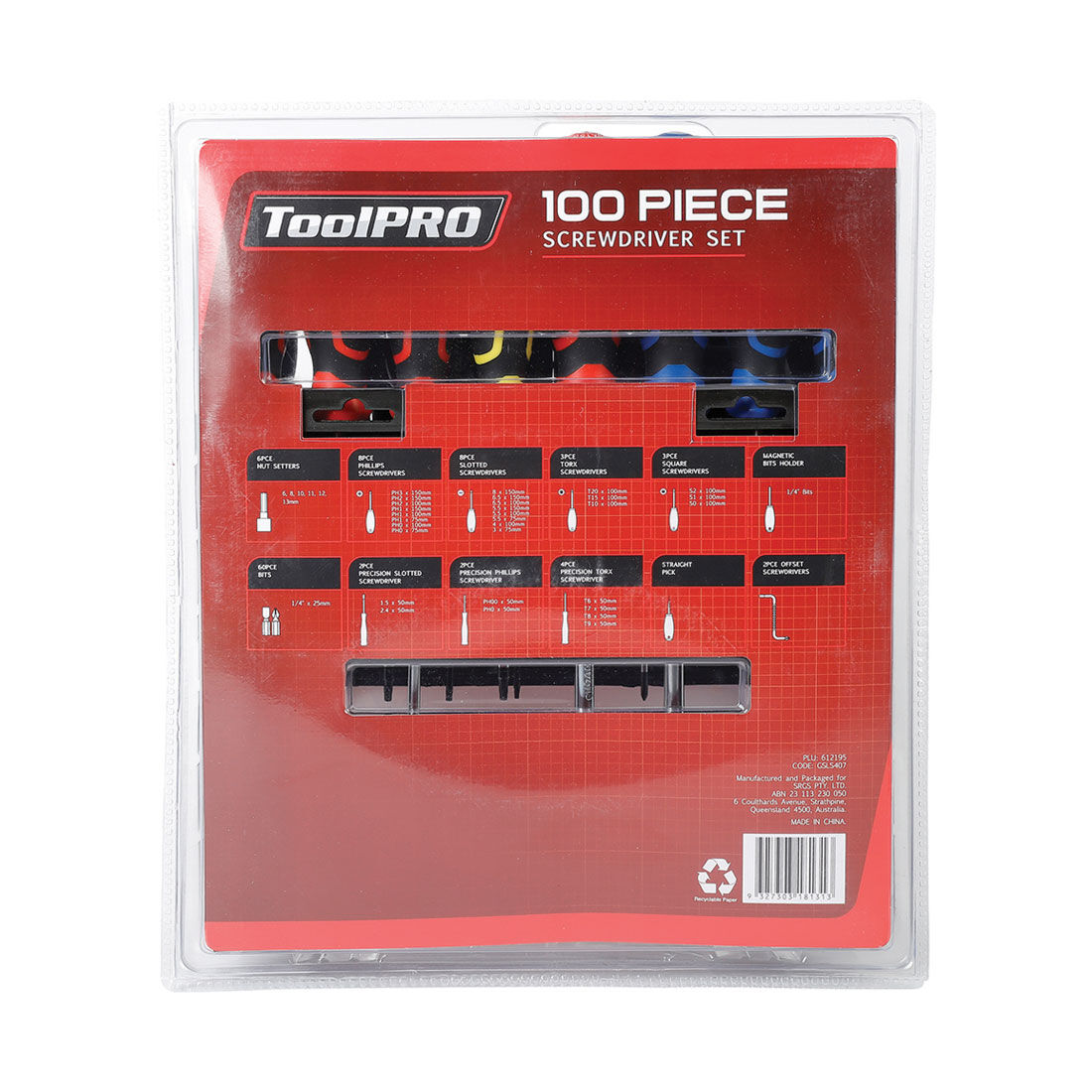 ToolPRO Screwdriver Set - 100 Piece, , scaau_hi-res