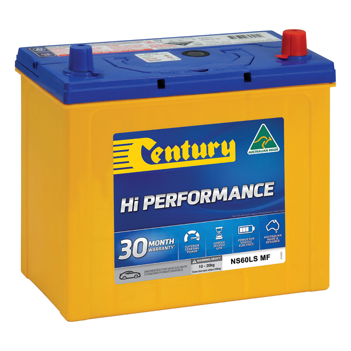 Century Hi Performance Car Battery NS60LS MF Supercheap Auto