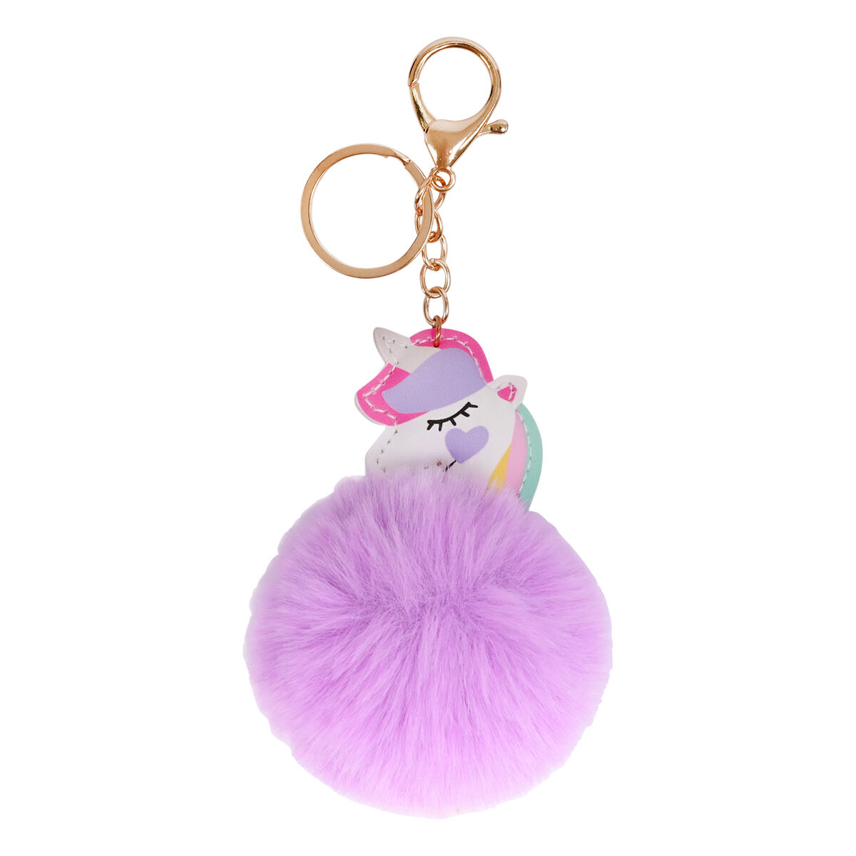 Pom Pom Keyring - Unicorn, , scaau_hi-res