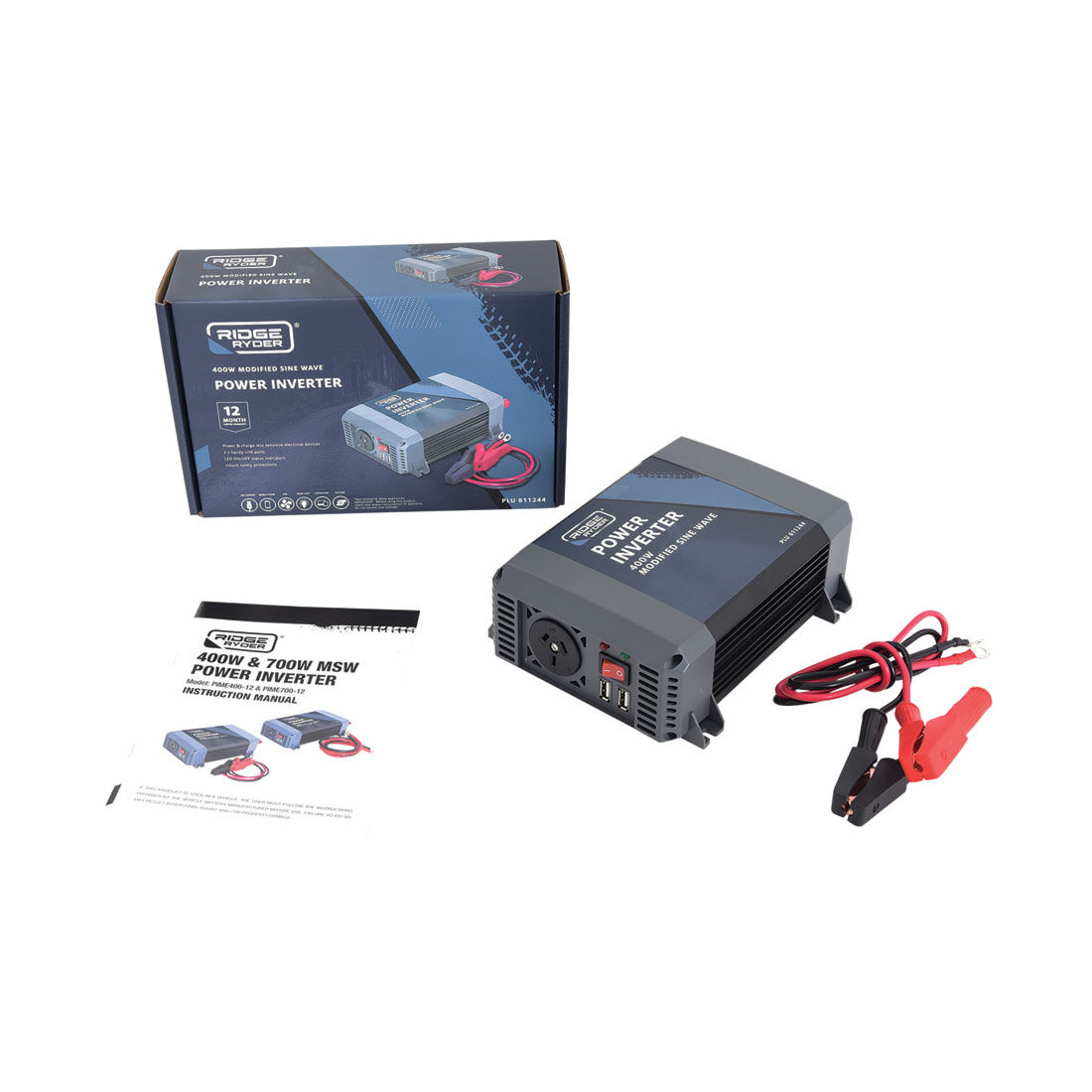 Ridge Ryder Modified Sine Wave Power Inverter 400W, , scaau_hi-res