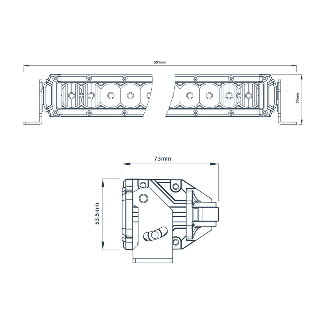 Ridge Ryder LED Driving Light Bar w/ harness - 21" 84W, , scaau_hi-res