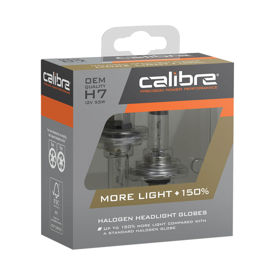 Calibre Plus 150 Headlight Globes - H7, 12V 55W, CA150H7, , scaau_hi-res