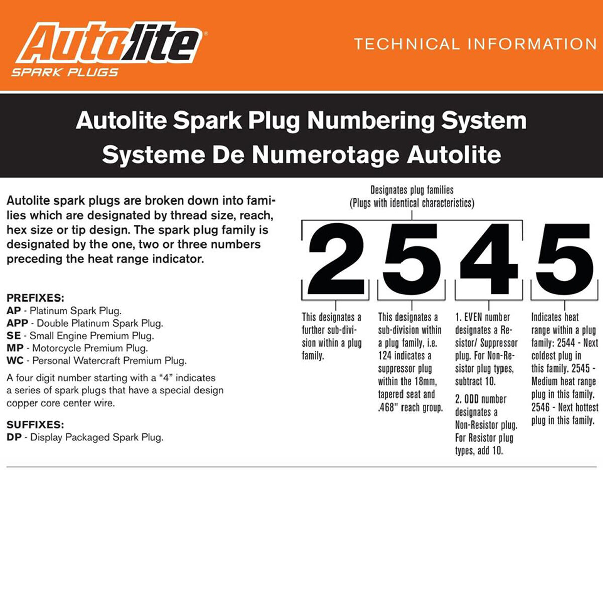 Autolite Spark Plug 5325, , scaau_hi-res