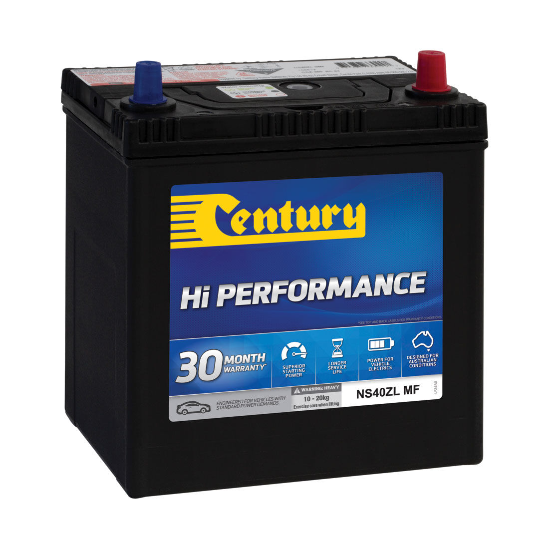 Century Hi Performance Car Battery NS40ZL MF, , scaau_hi-res