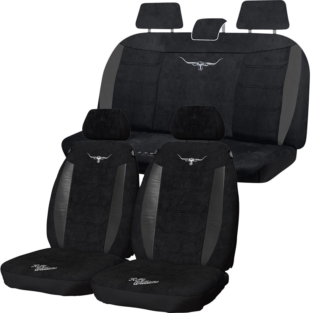 R.M.Williams Velour Seat Cover Set, , scaau_hi-res