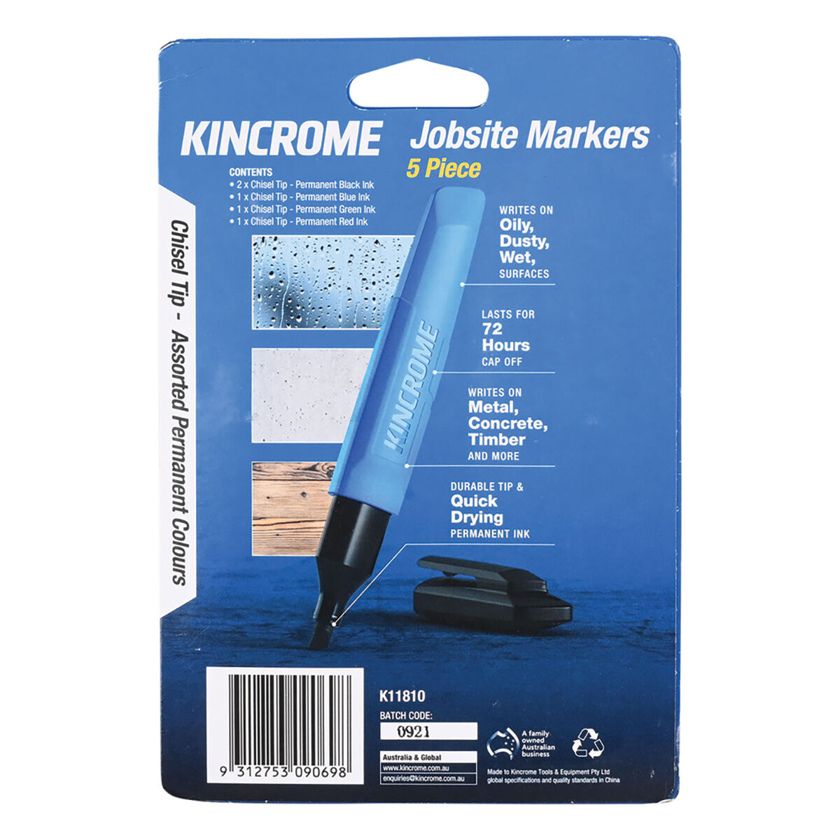 Kincrome Permanent Markers 5 Pack, , scaau_hi-res