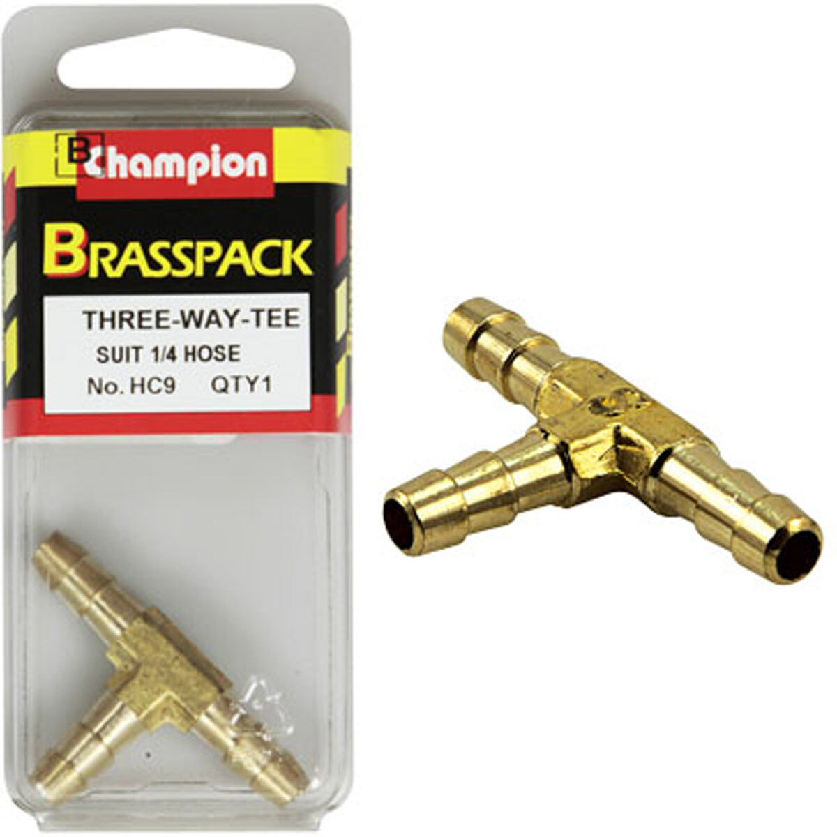 Champion Brass Pack T Piece HC9, 1/4