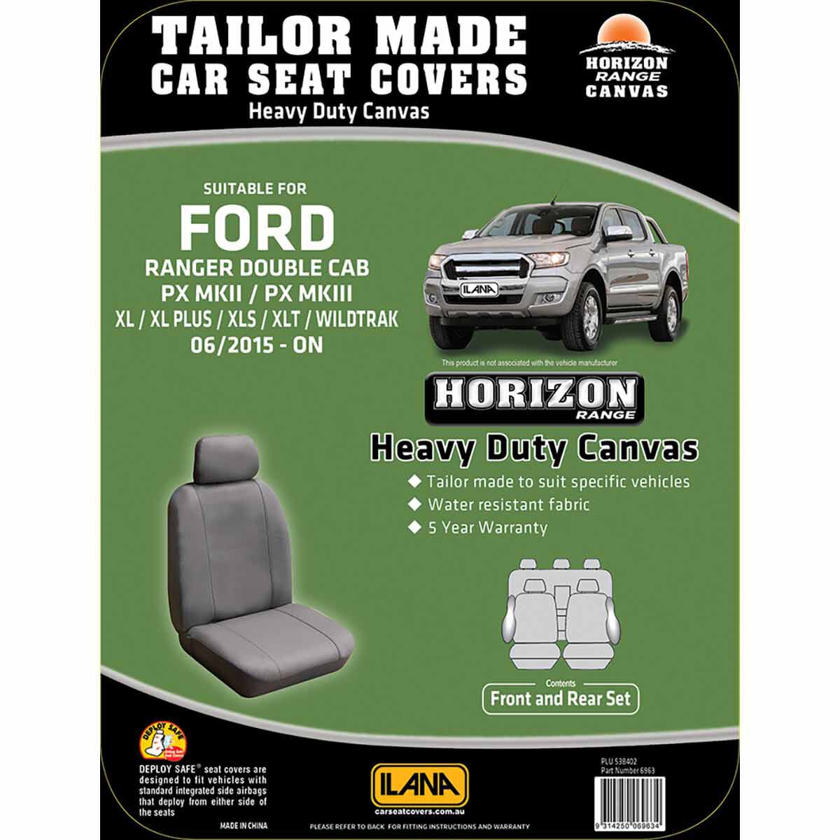Ilana Horizon Tailor Made Pack for Ford Ranger PX MKII Dual Cab 06/15+, , scaau_hi-res
