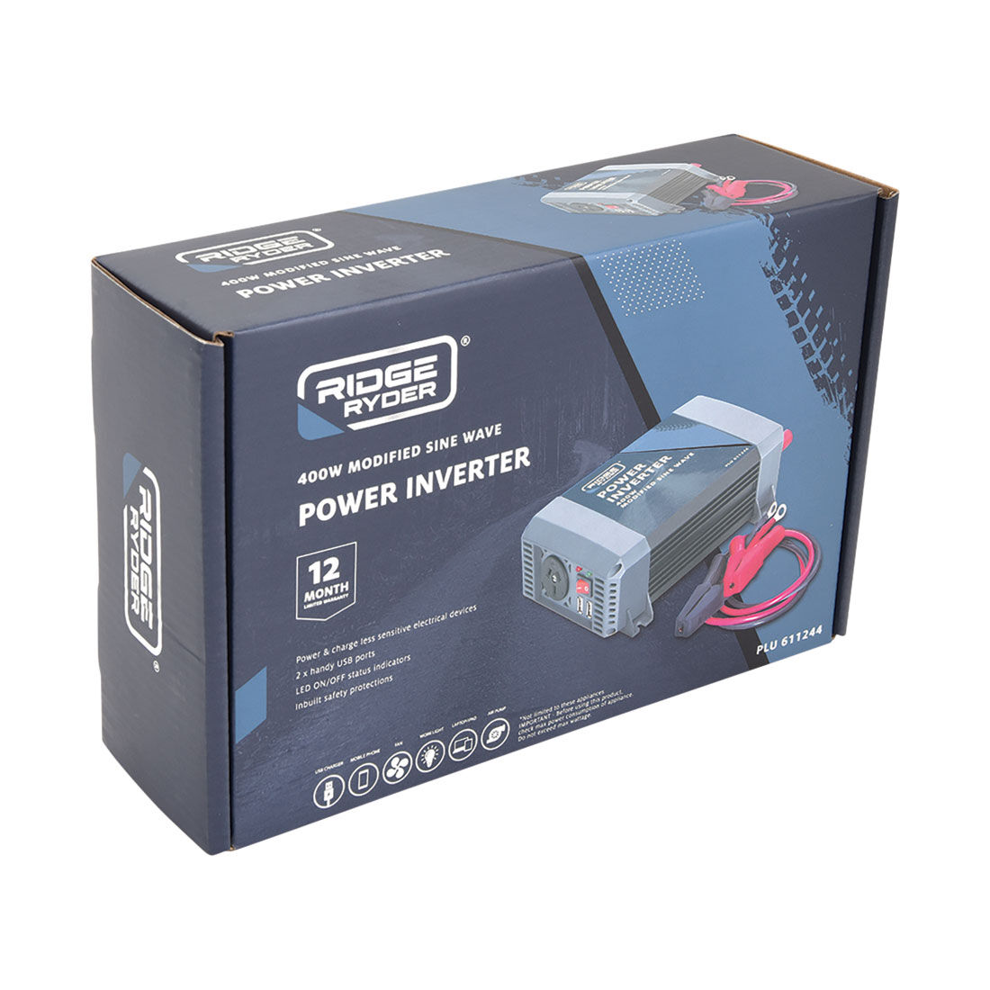 Ridge Ryder Modified Sine Wave Power Inverter 400W, , scaau_hi-res