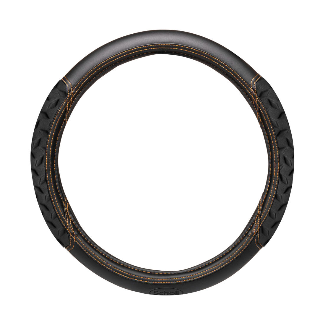 Scholls Copper Infused Memory Foam Black/Copper Steering Wheel Cover, , scaau_hi-res