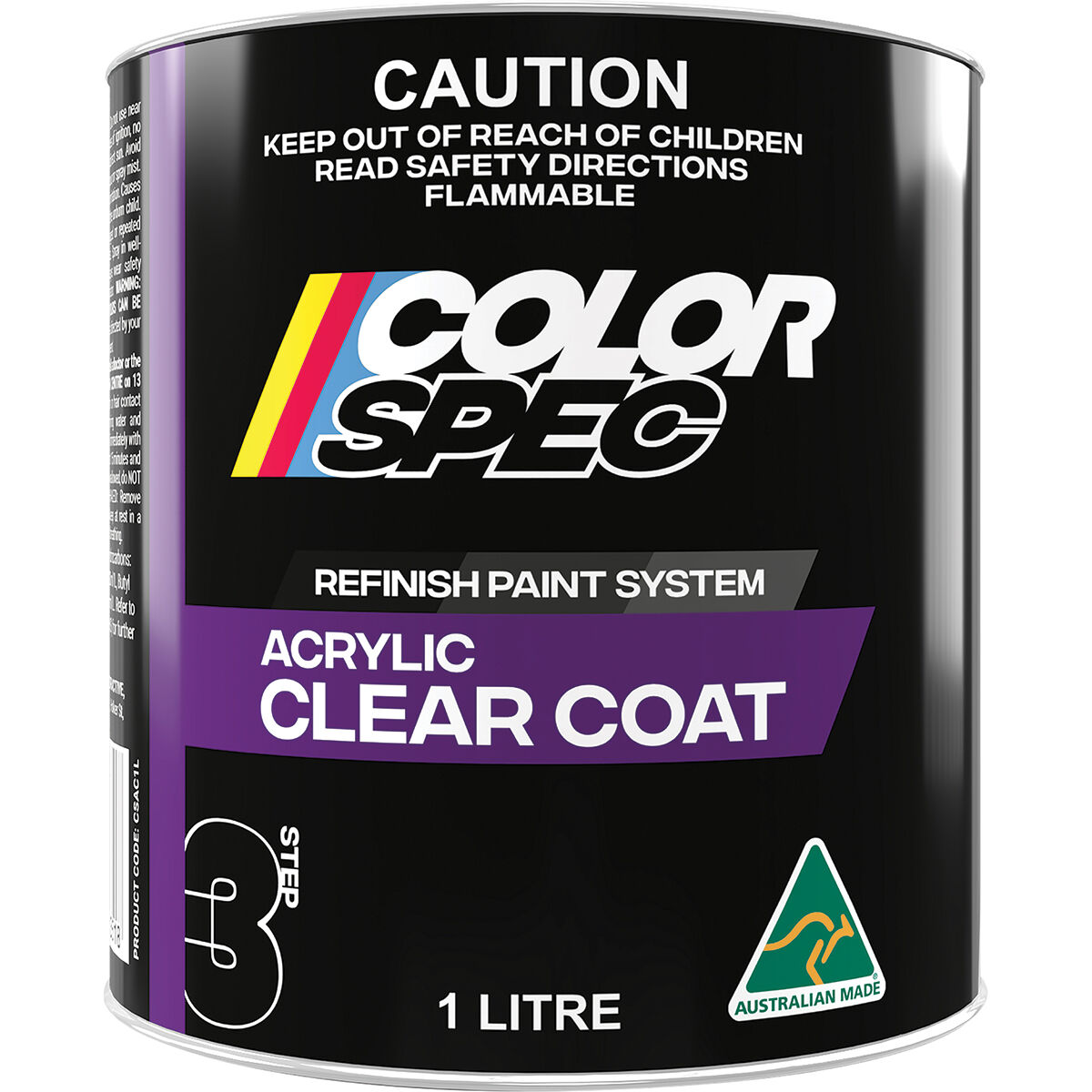 COLORSPEC Paint - Acrylic, Clear Coat - 1 Litre, , scaau_hi-res