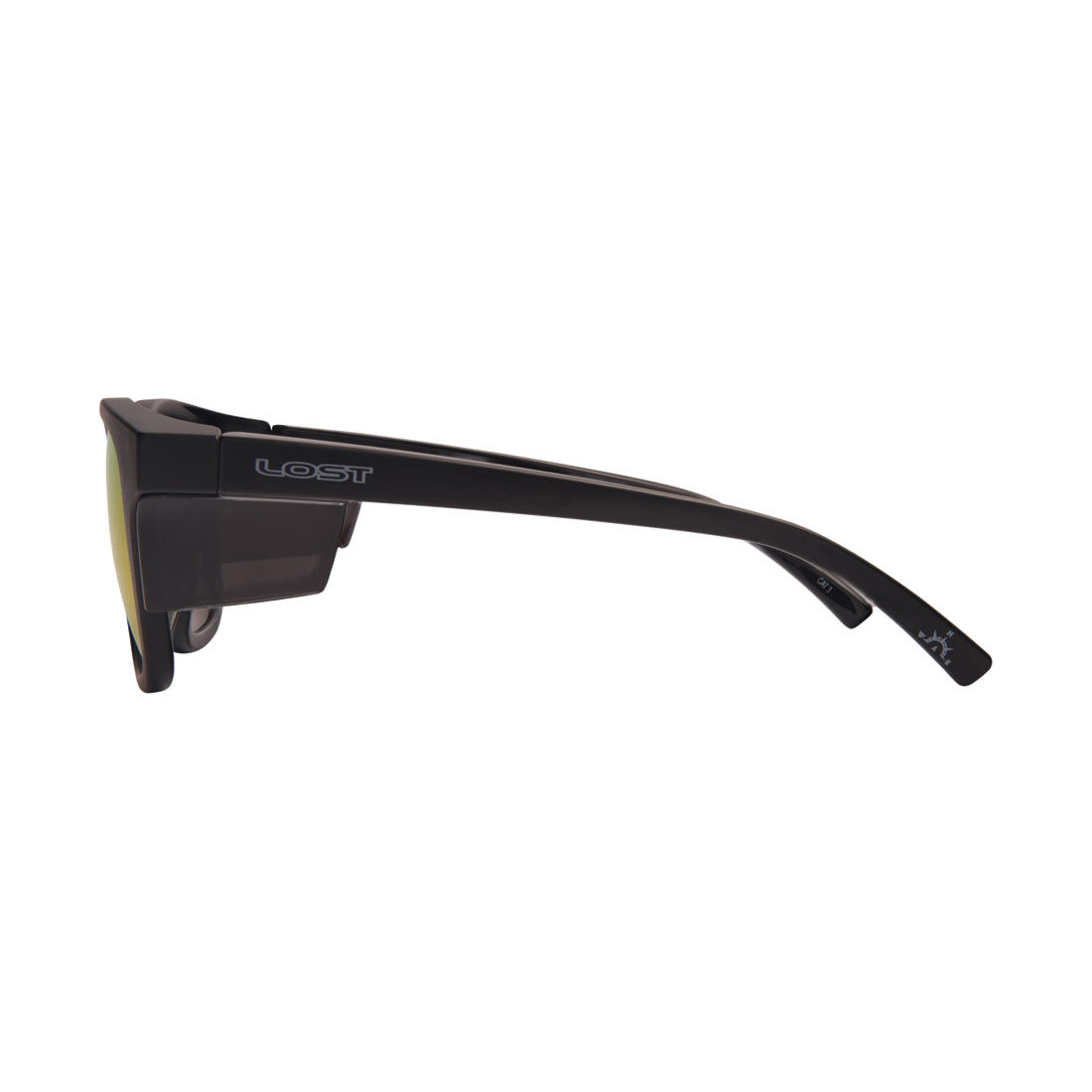 LOST Sunglasses Pit Crew Safety Mirror Polarised Matt Black Orange, , scaau_hi-res