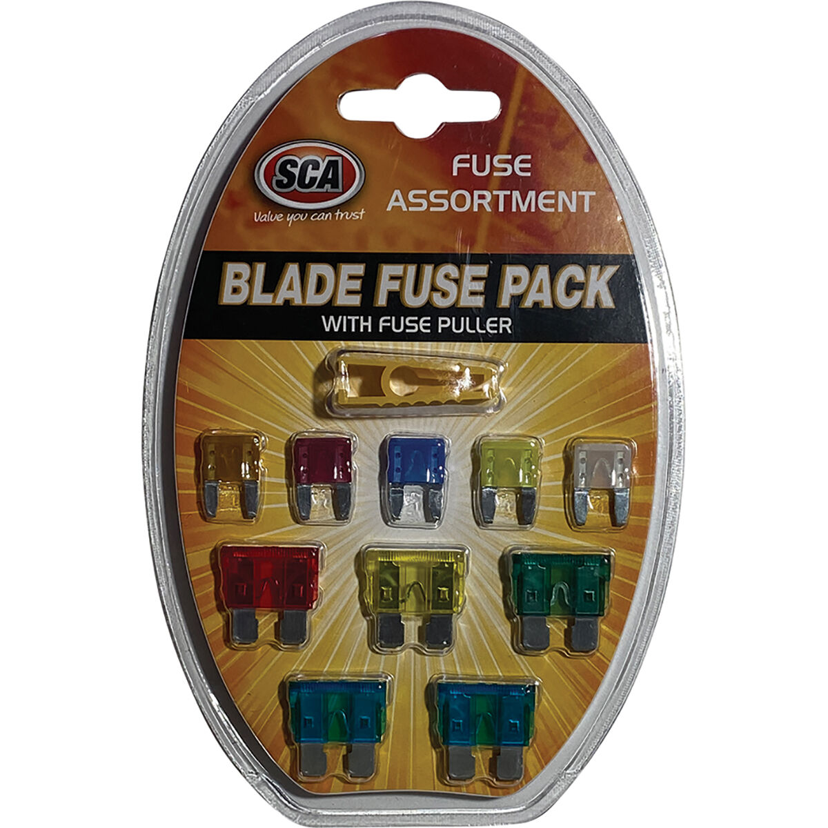 SCA Automotive Fuses - Assorted, 11 Pack