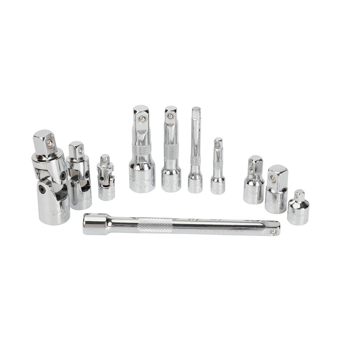 ToolPRO Adaptor & Universal Joint Set 1/4, 3/8 & 1/2" Drive 10 Piece, , scaau_hi-res