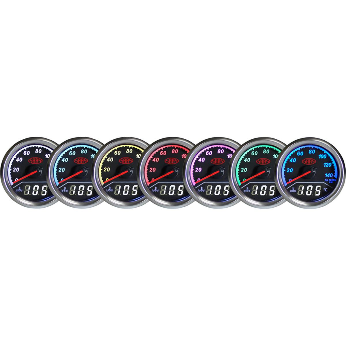 SAAS Dual Oil Pressure / Water Temperature Trax Gauge - Black, , scaau_hi-res