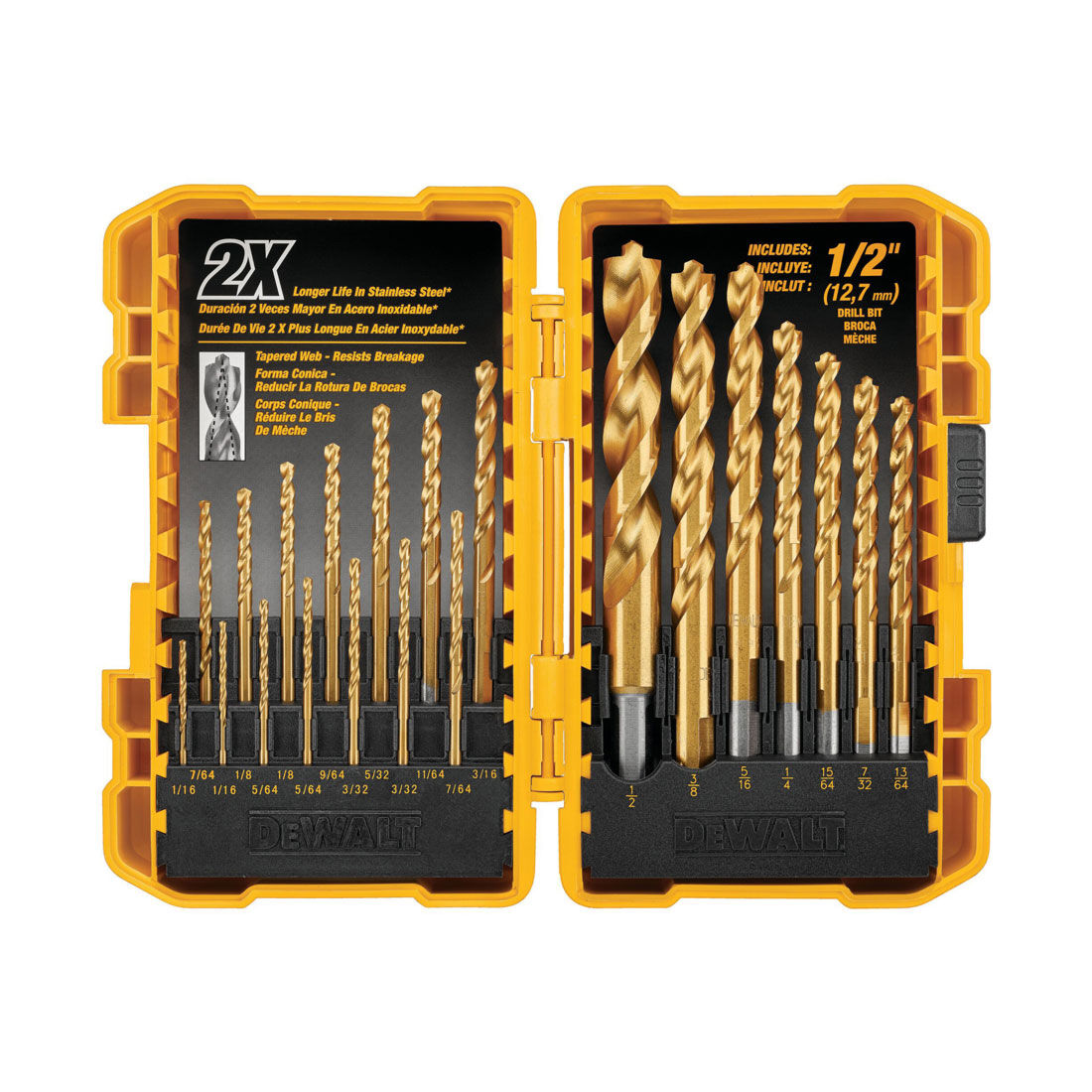 DeWALT 21 Piece PILOT POINT® Titanium Drill Bit Set, , scaau_hi-res