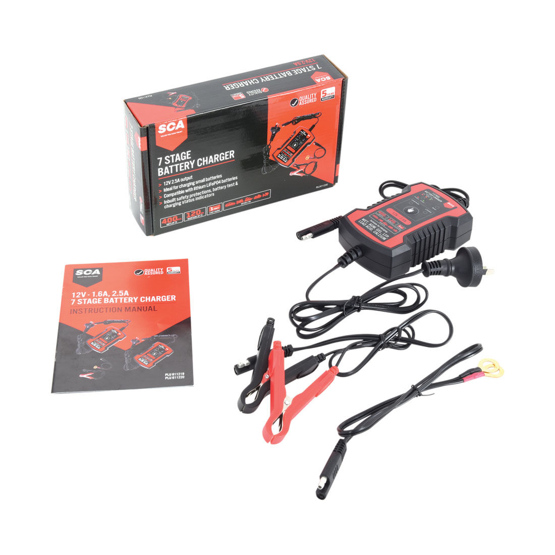 SCA 12V 2.5 Amp Battery Charger, , scaau_hi-res