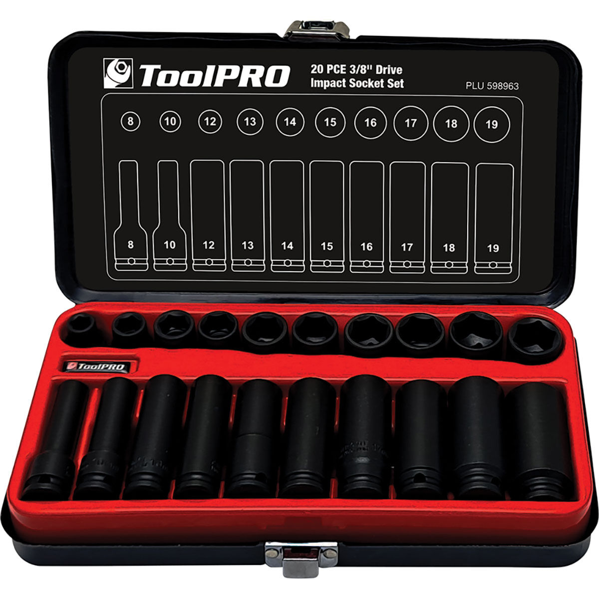 ToolPRO Impact Socket Set 3/8" Drive Metric 20 Piece, , scaau_hi-res