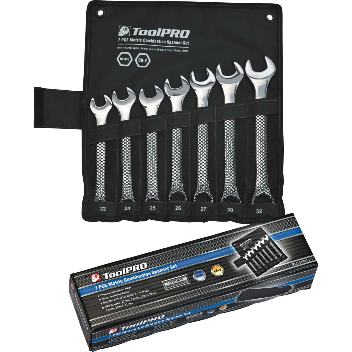 ToolPRO Spanner Set Jumbo Combination Metric 7 Piece, , scaau_hi-res