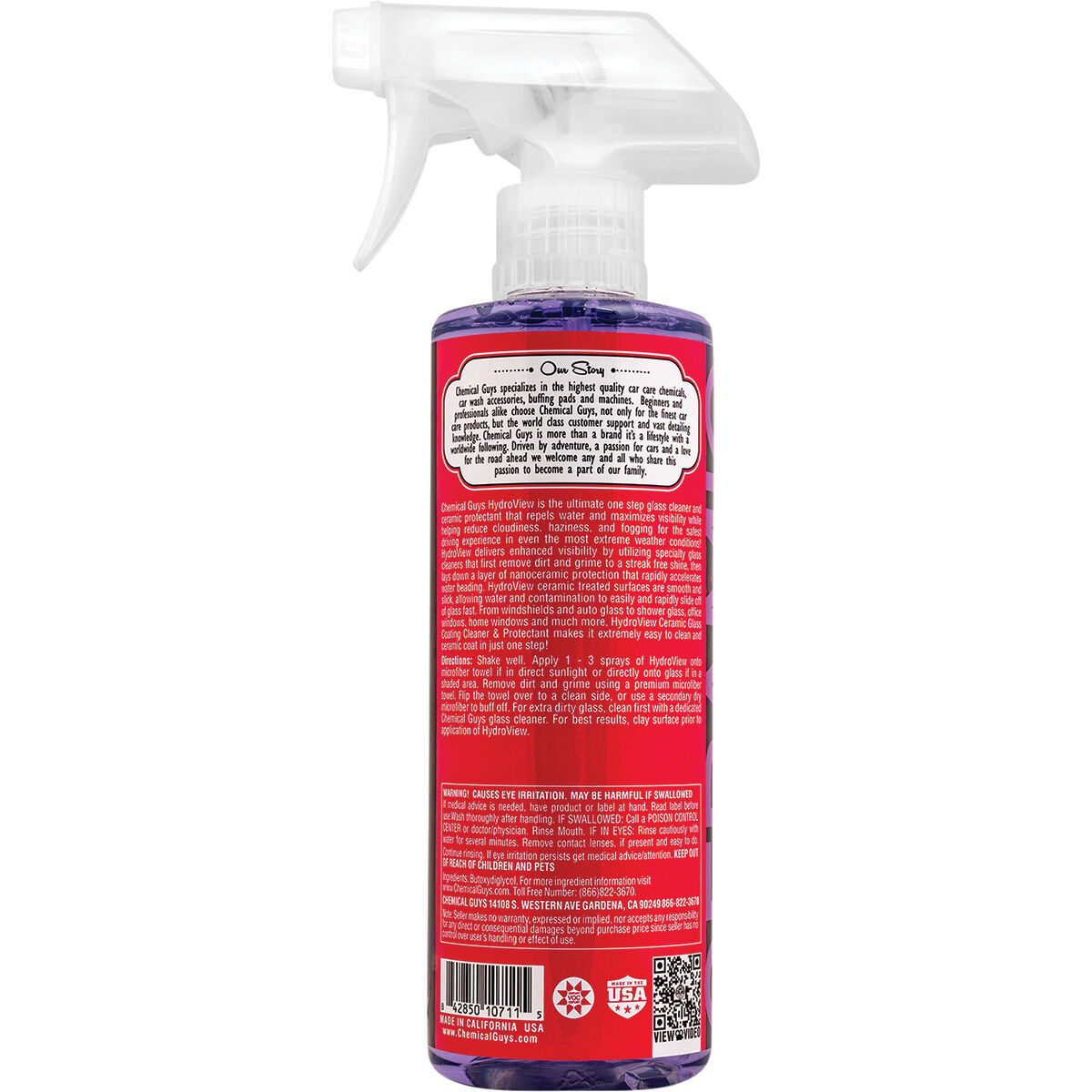 Chemical Guys HydroView Glass Cleaner & Coating 473mL, , scaau_hi-res