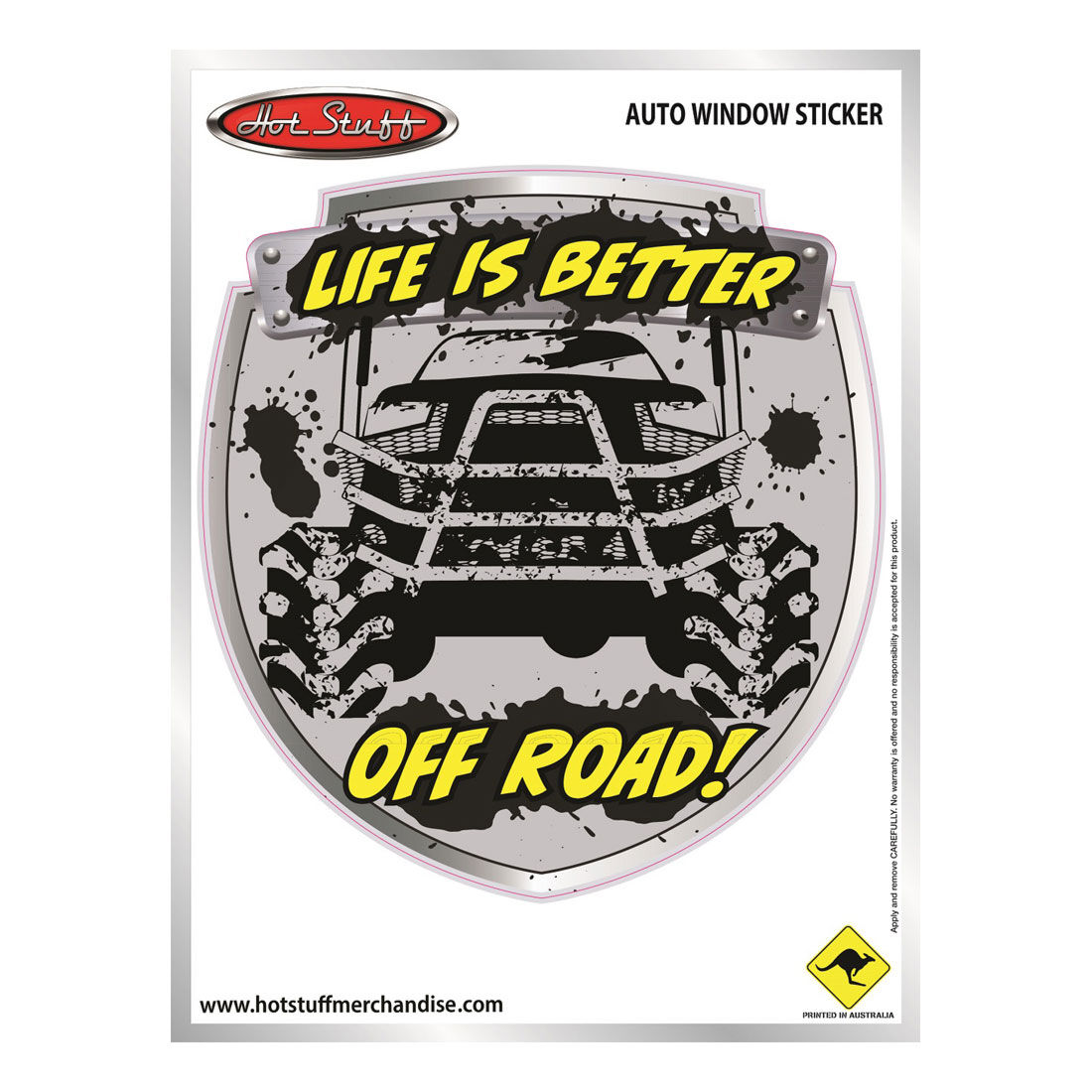 Hot Stuff Sticker Life Is Better Off Road, , scaau_hi-res