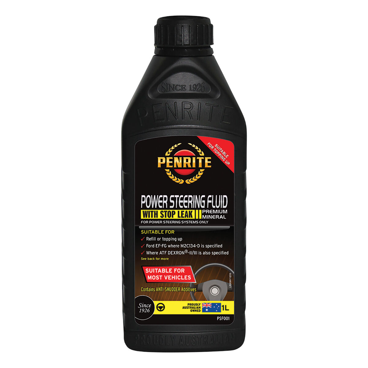 Power Steering Fluid & Stop Leak - 1 Litre, , scaau_hi-res