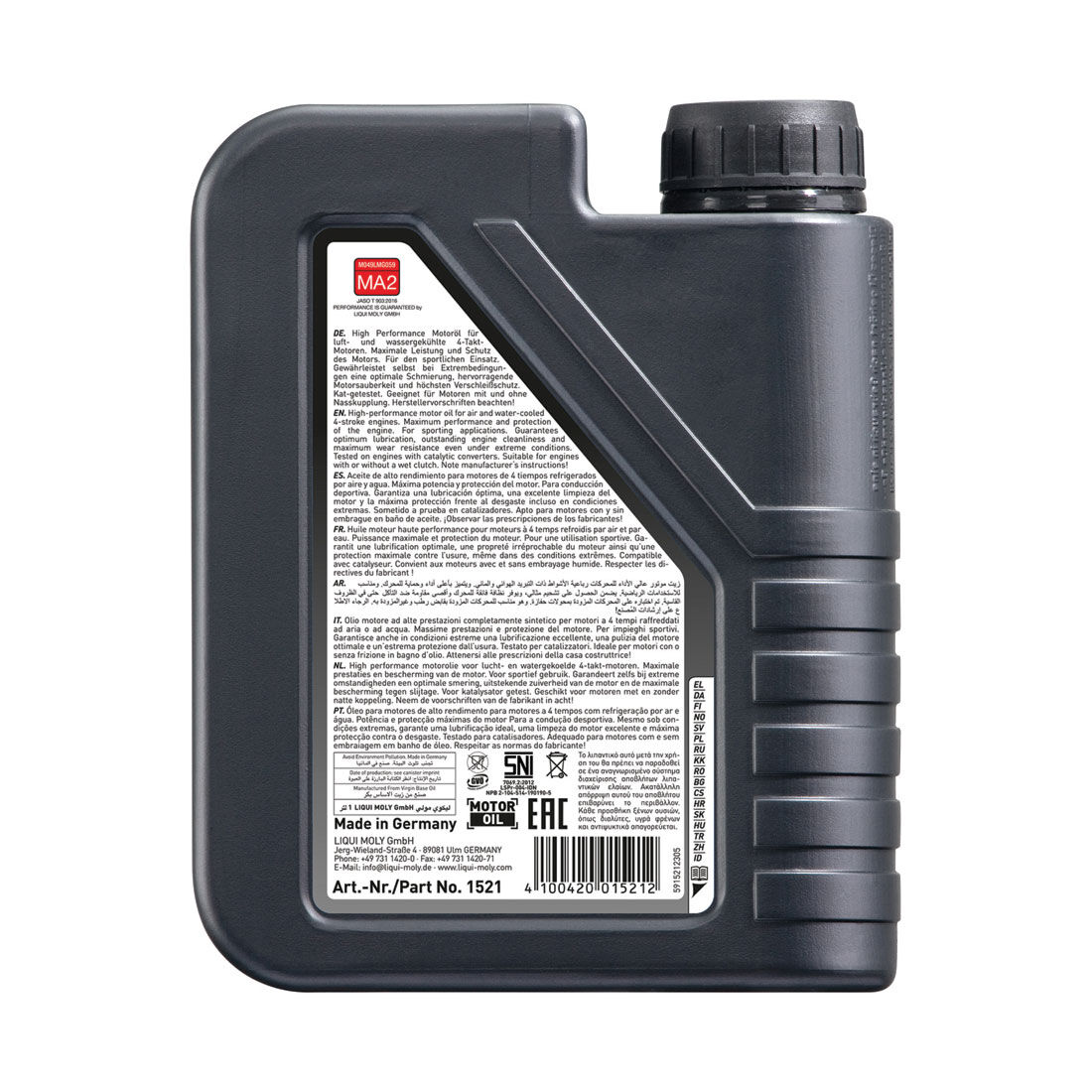 LIQUI MOLY Street 4T Motorcycle Oil 10W-40 1 Litre, , scaau_hi-res