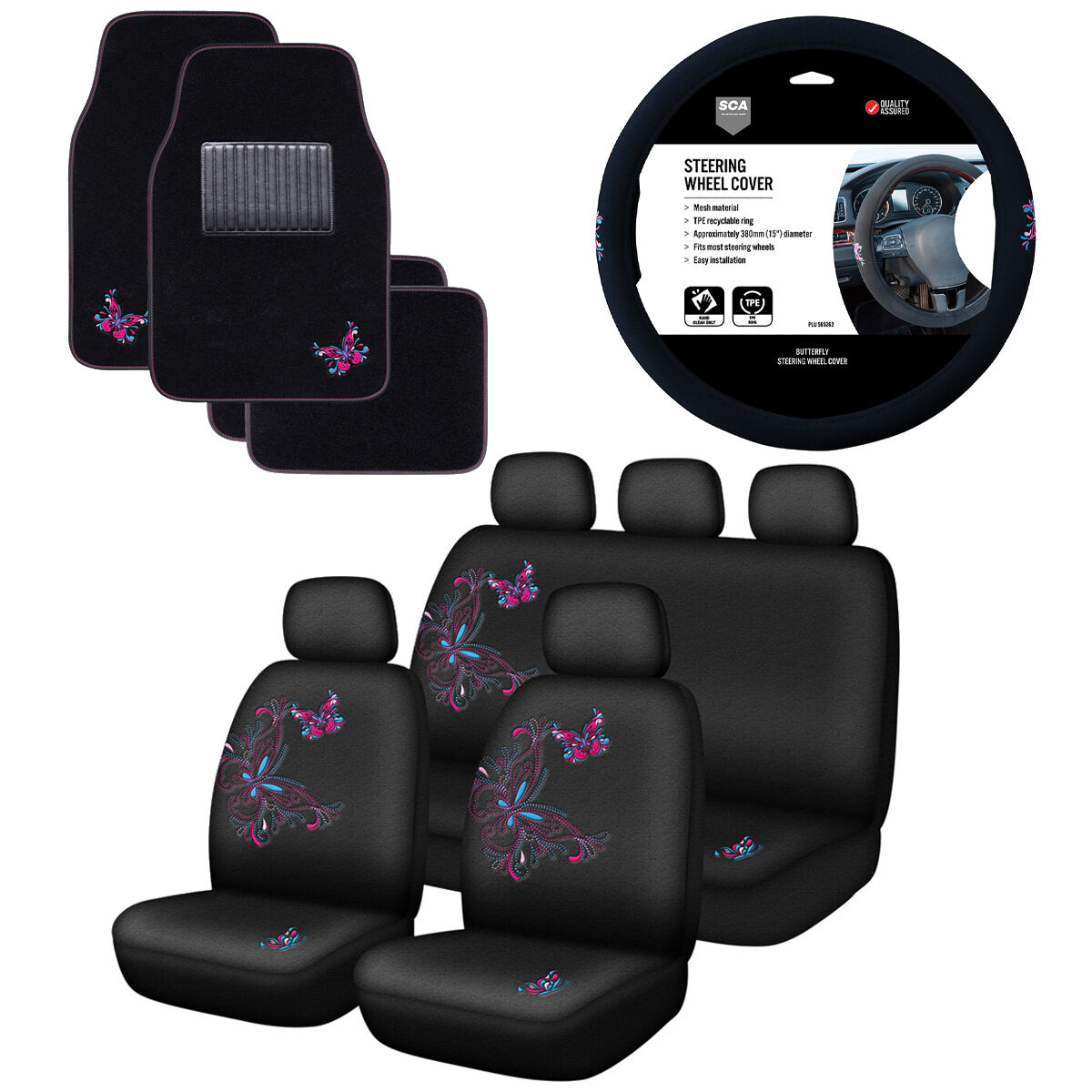 SCA Butterfly Seat Cover Set | Supercheap Auto