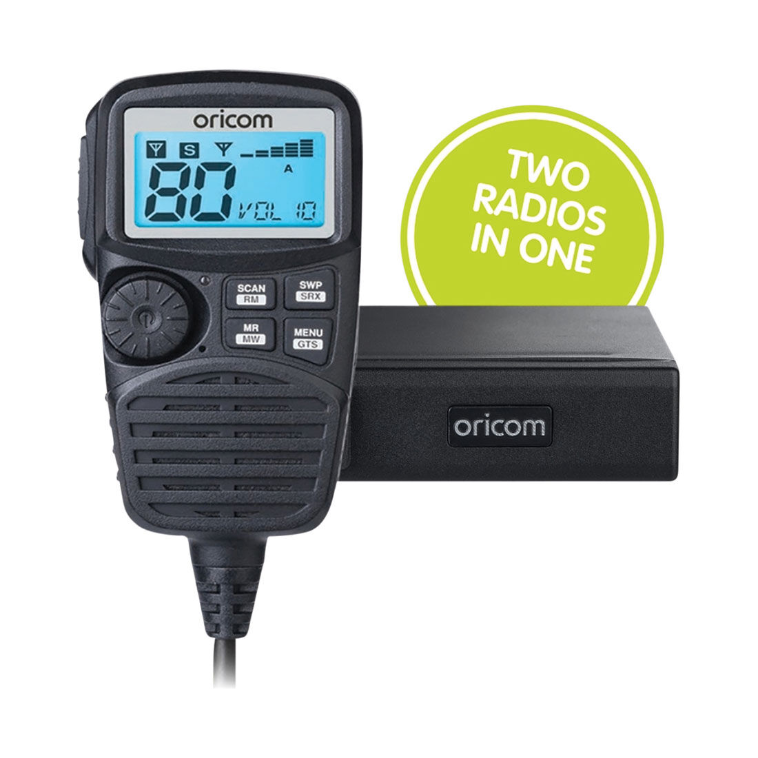 Oricom UHF CB Dual Receive Radio 5W UHF350DR, , scaau_hi-res