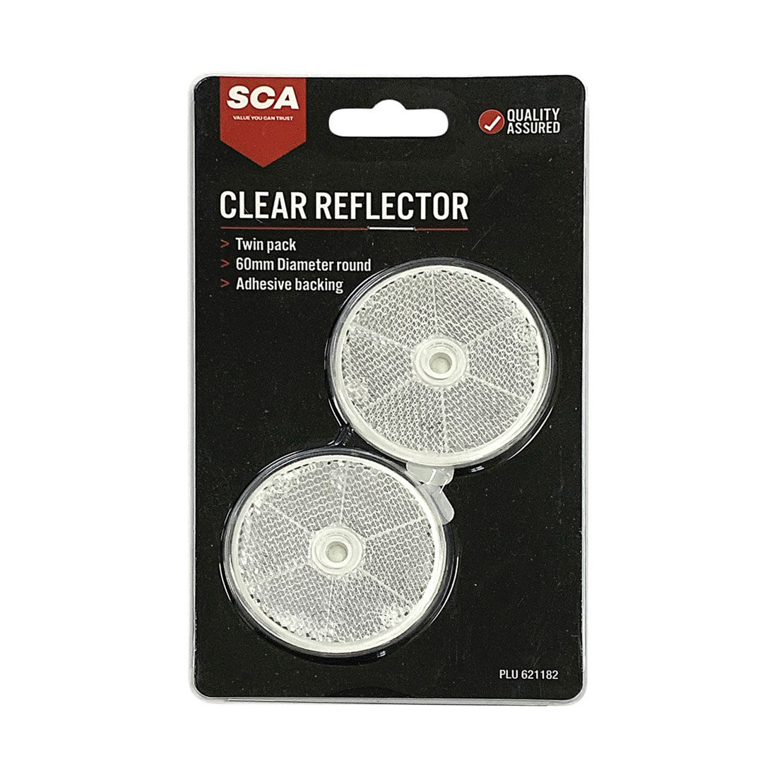 SCA Reflector Twin Pack Round Red 60mm, , scaau_hi-res