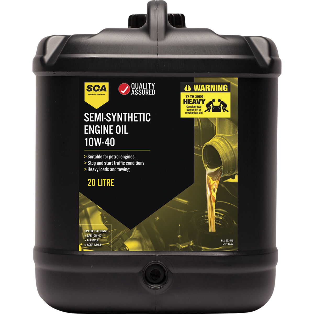 SCA Semi Synthetic Engine Oil 10W-40 20 Litre, , scaau_hi-res