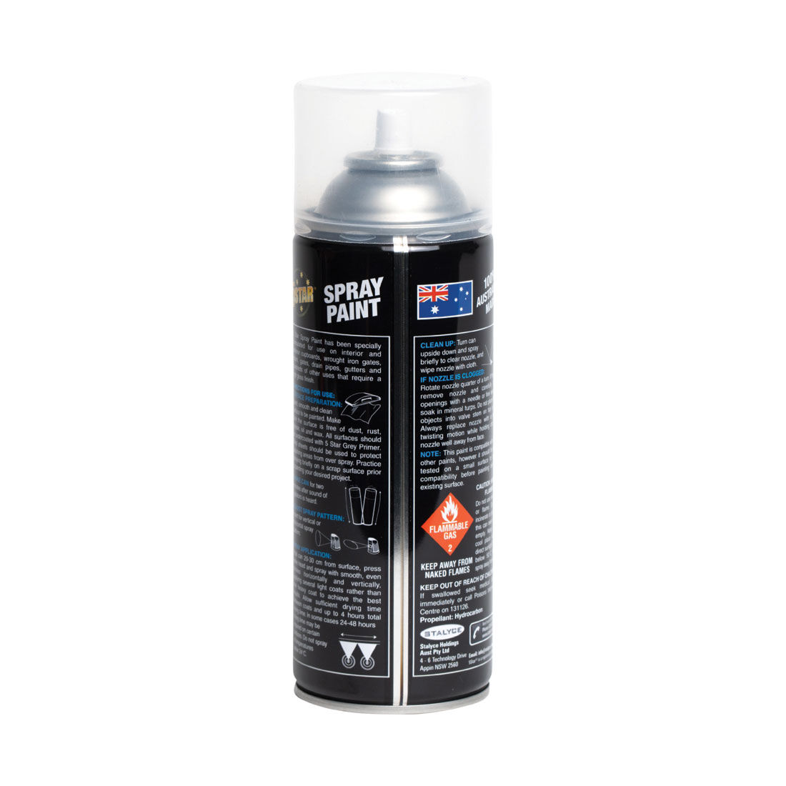 5 Star Enamel Spray Paint Clear 250g, , scaau_hi-res