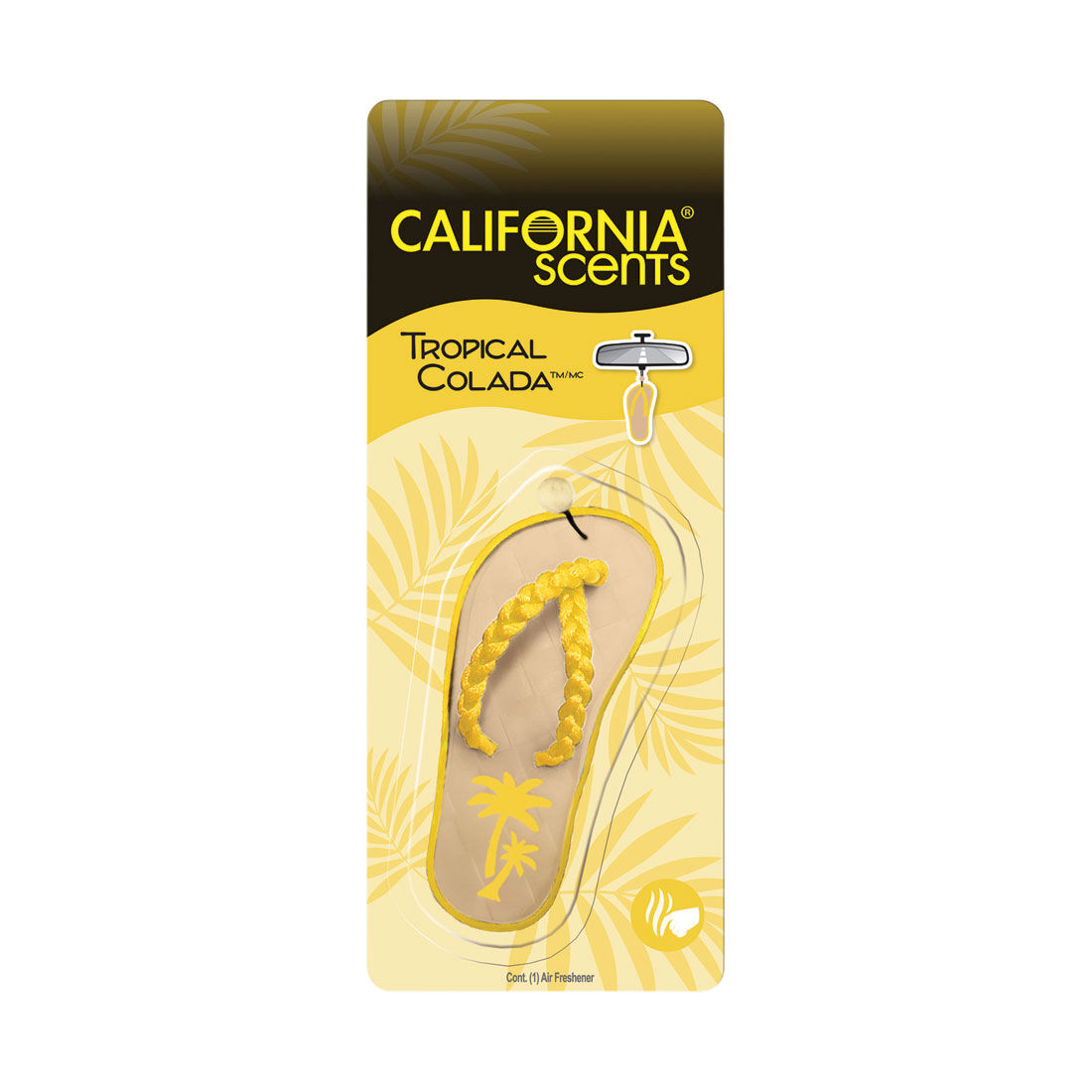 California Scents Novelty Hanging Sandal Tropical Colada Car Air Freshener - 1PK, , scaau_hi-res