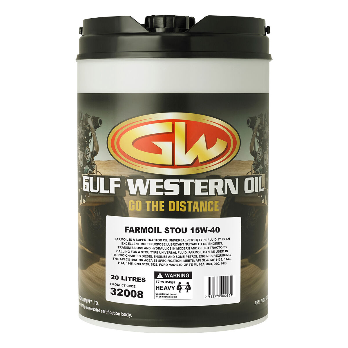 Gulf Western Farmoil STOU 15W-40 20 Litre, , scaau_hi-res